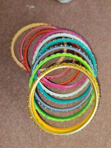Vibrant Beaded Bangle Set