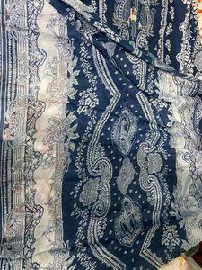 Elegant Navy Blue Printed Kurta