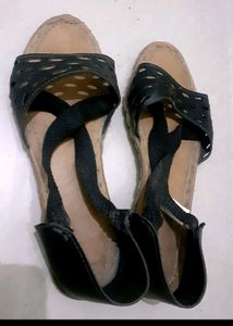 Black Ankle Strap Sandals