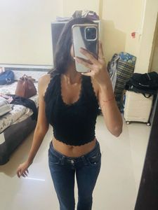 Y2k Lace trim Halter Crop Top-New