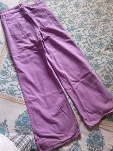 Lavender Wide Leg Jeans