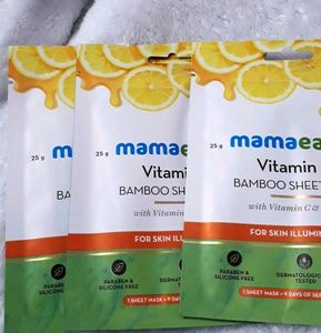 Mamaearth Vitamin C Bamboo Sheet Mask with Vitami