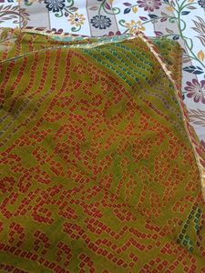 Vibrant Yellow Bandhani Saree