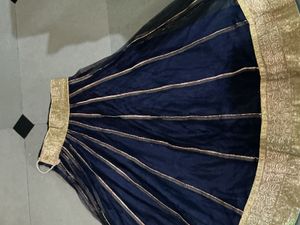 Elegant Blue Lehenga with Pink Choli