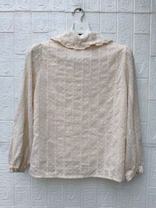 New with tag Korean Elegant Lace Collar Blouse