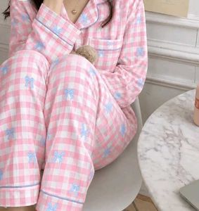 Cute Pink Gingham Pajama Set