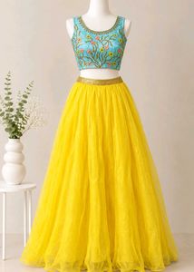 Stunning Yellow Lehenga Choli Set