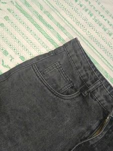 Black Denim Cut-off Shorts