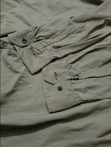 Stylish Olive Green Long Sleeve Shirt