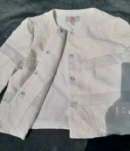 Elegant White Lace Jacket.