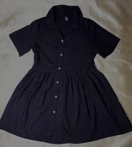 Classic Black Button-Up Dress