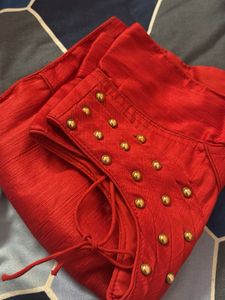Elegant Red Readymade Saree Blouse