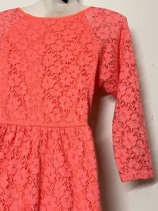 Pintresty Coral Lace Dress