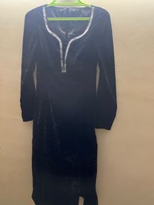 Elegant Black Velvet Gown
