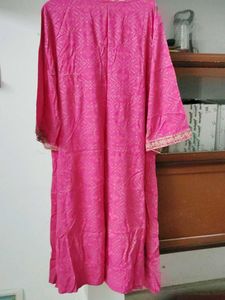 pink aline kurti