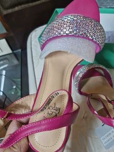Sparkling Pink Wedge Sandals size 39