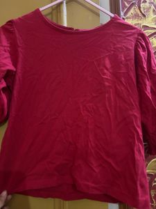 Vibrant Pink 3/4 Sleeve Top