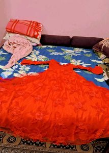 Stunning Red Embroidered Lehenga Choli