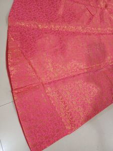 Elegant coral Pink Brocade Lehenga