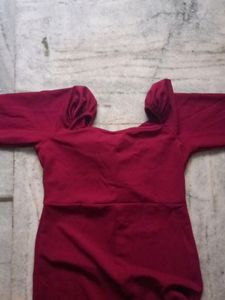 Maroon Bodycon Dress
