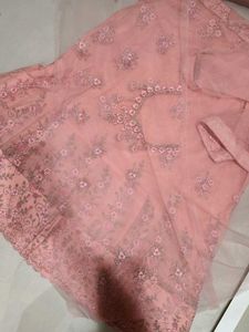 Beautiful Pink Embroidered Lehenga Skirt