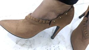 Brown Ankle Strap Heels