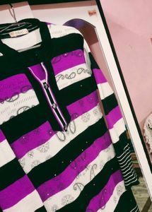 Stylish Striped Knit Kurti
