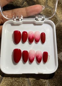 Red Ombre Press-On Nails