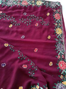 Embroidery Saree With Blouse