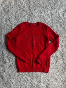 Guess Red Logo Sweatshirt