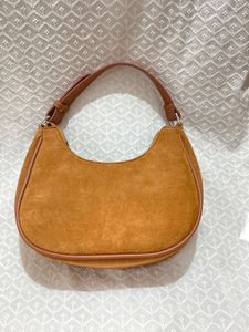 Brown Suede Hobo Bag