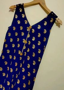 Navy Blue Plazo Suit Without Dupatta 32 Bust