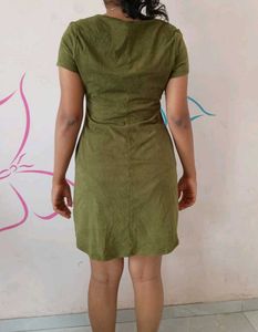 olive green elegant one piece