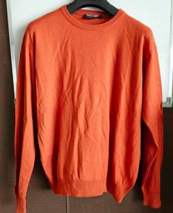Orange Crew Neck Sweater