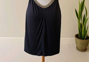 Halter Dress with Gold Detail