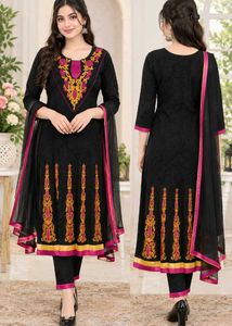 Elegant Black Kurta Set with Embroidery