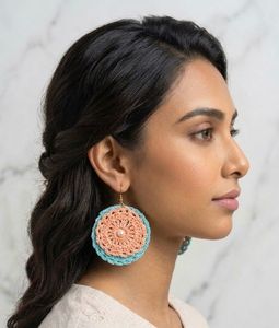 Handmade Crochet Flower Earrings