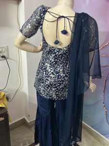 Blue Sharara Suit