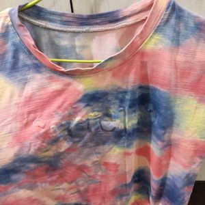 Colorful Tie-Dye Crop Top