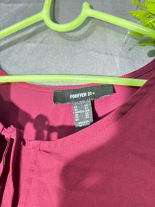Forever 21 Flowy Magenta Tunic Top