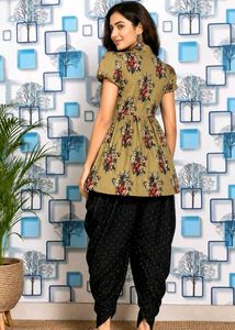 🇮🇳Girl suit Designer dress Floral Peplum Kurta