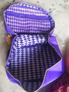 Colorbar Purple Vanity Bag  With Pompom