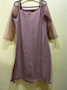 Embroidered Kurti with Mirror Work
