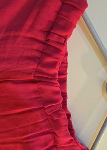 Flowy Red Wide-Leg Pants