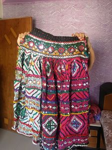 Bohemian Mirror Work Ethnic Skirt