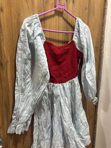 Tiered Ruffle Sleeve Dress