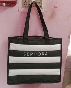 SEPHORA Striped Mesh Bag