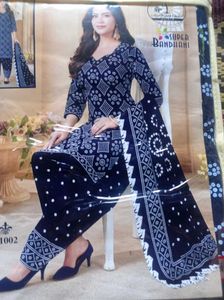 Bandhani Print dress material with Dupatta