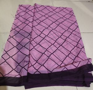Pink Georgette Saree with Print