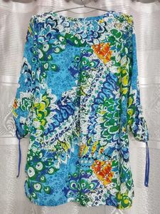 Colorful Patterned Tunic Top